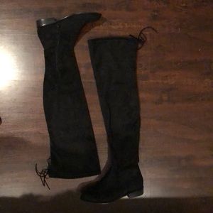 Black over the knee boots
